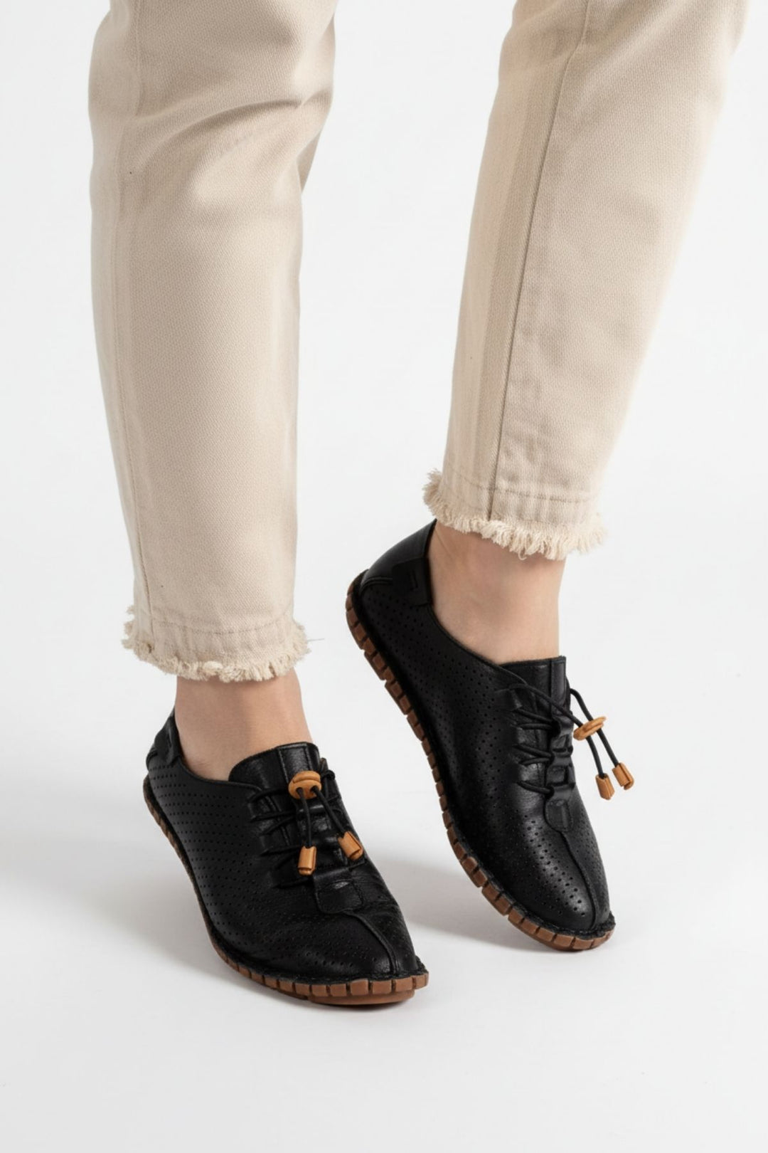 İmura Kadın Hakiki Deri Siyah Günlük Ayakkabı