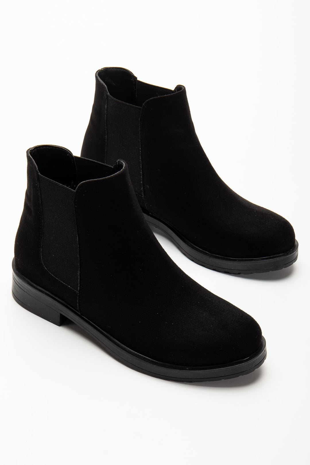 Sanpu Siyah Süet Lastikli Kadın Bot