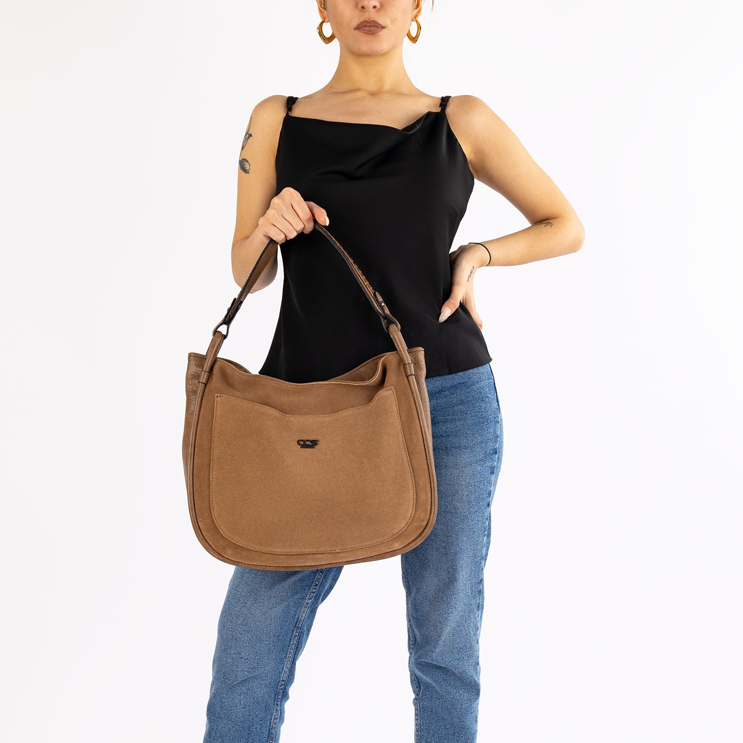 Rumis Kadın Hakiki Süet Omuz Çantası ve Askılı Çapraz Çanta