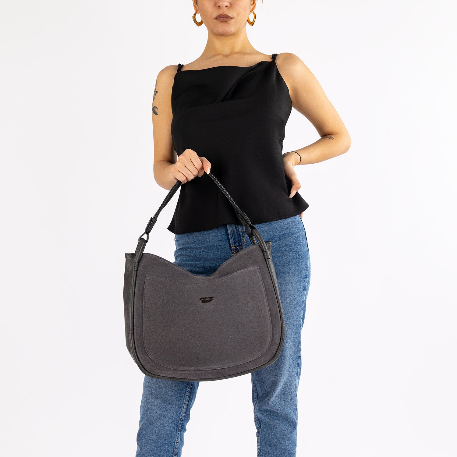 Rumis Kadın Hakiki Süet Omuz Çantası ve Askılı Çapraz Çanta