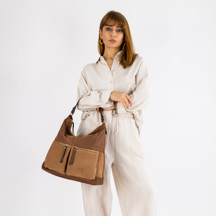 Aspen Kadın Hakiki Süet Omuz Çantası ve Askılı Çapraz Çanta