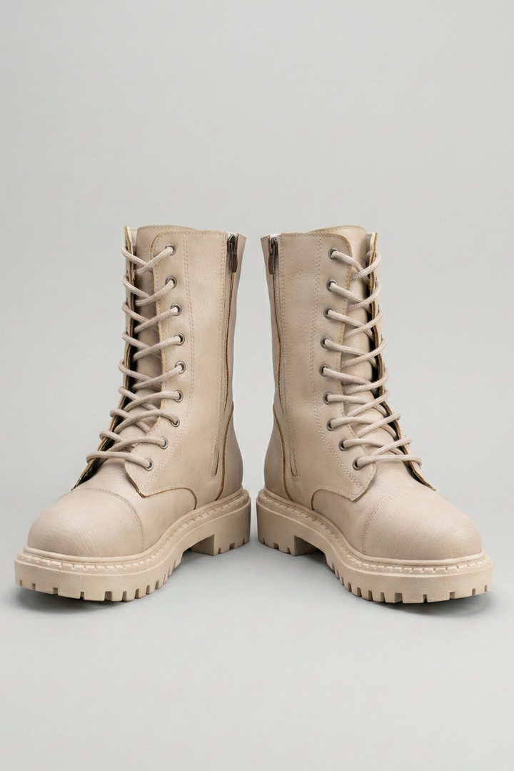 Rocco Kadın Kalın Tabanlı Bej Postal Bot