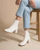 Fulsa Kadın Topuklu Beyaz Bot