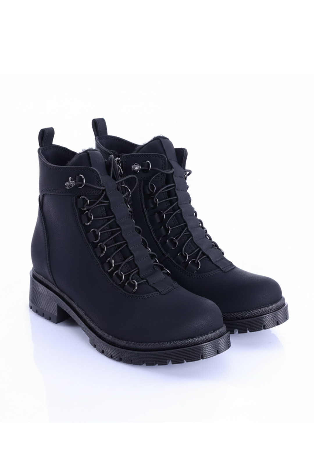 Sanel Kadın Kalın Tabanlı Mat Siyah Bot