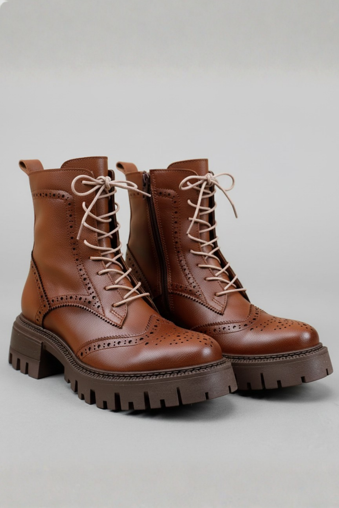 Taros Kadın Fermuarlı Taba Bot