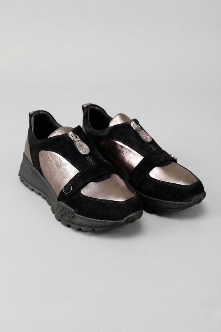 Robigo Kadın Hakiki Süet Deri Siyah Spor Ayakkabı