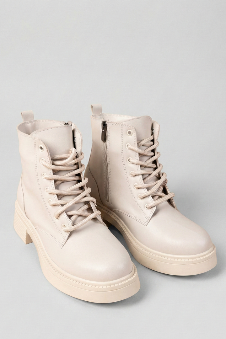 Bubona Kadın Kalın Tabanlı Bej Bot