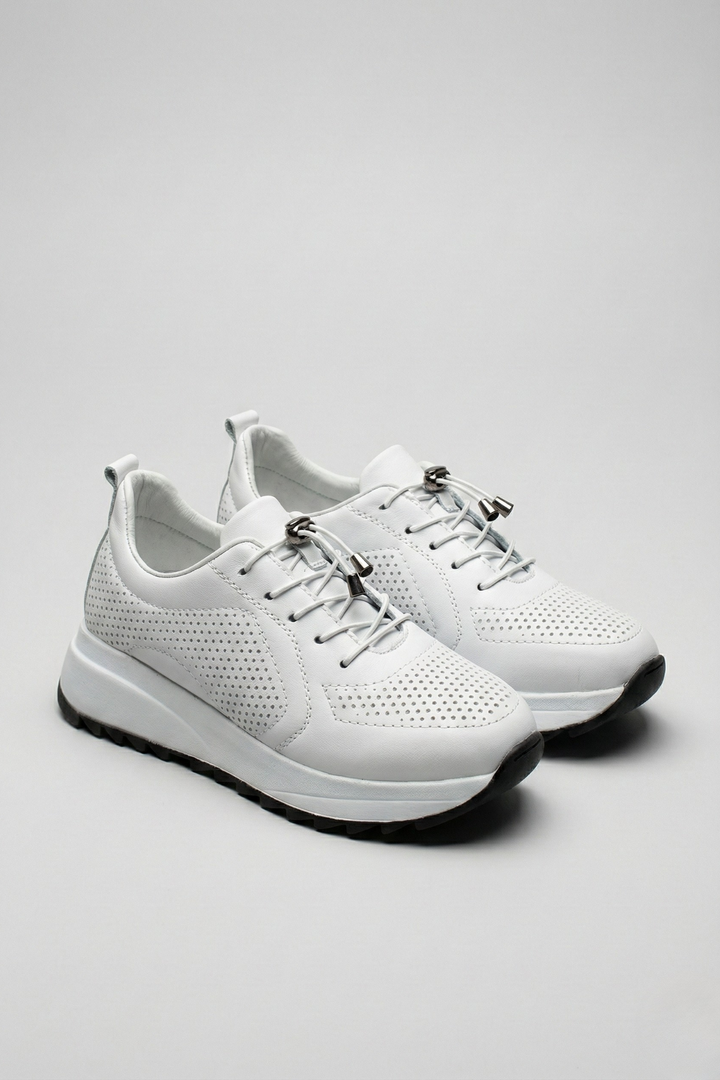 Bacha Kadın Hakiki Deri Beyaz Spor Ayakkabı