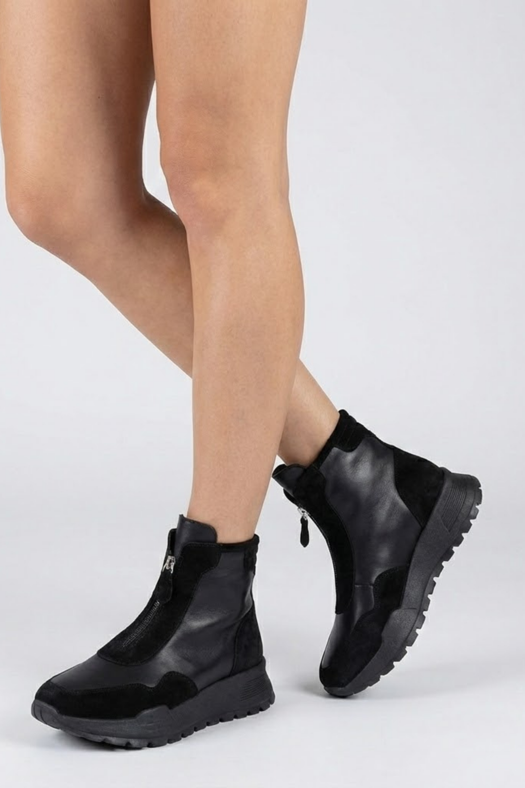 Summan Kadın Hakiki Deri Siyah Bot