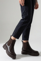 Nayliz Kahve Lastikli Kadın Bot