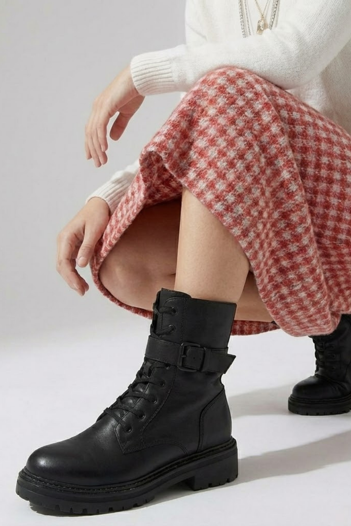 Sancan Kadın Hakiki Deri Siyah Bot