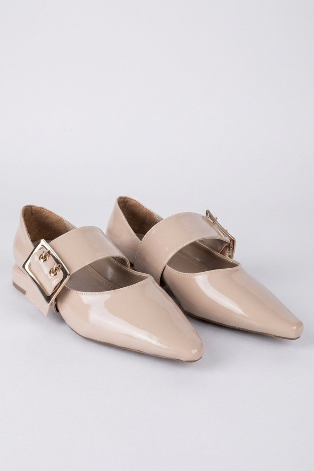 Devan Kadın Rugan Bej Babet Ayakkabı