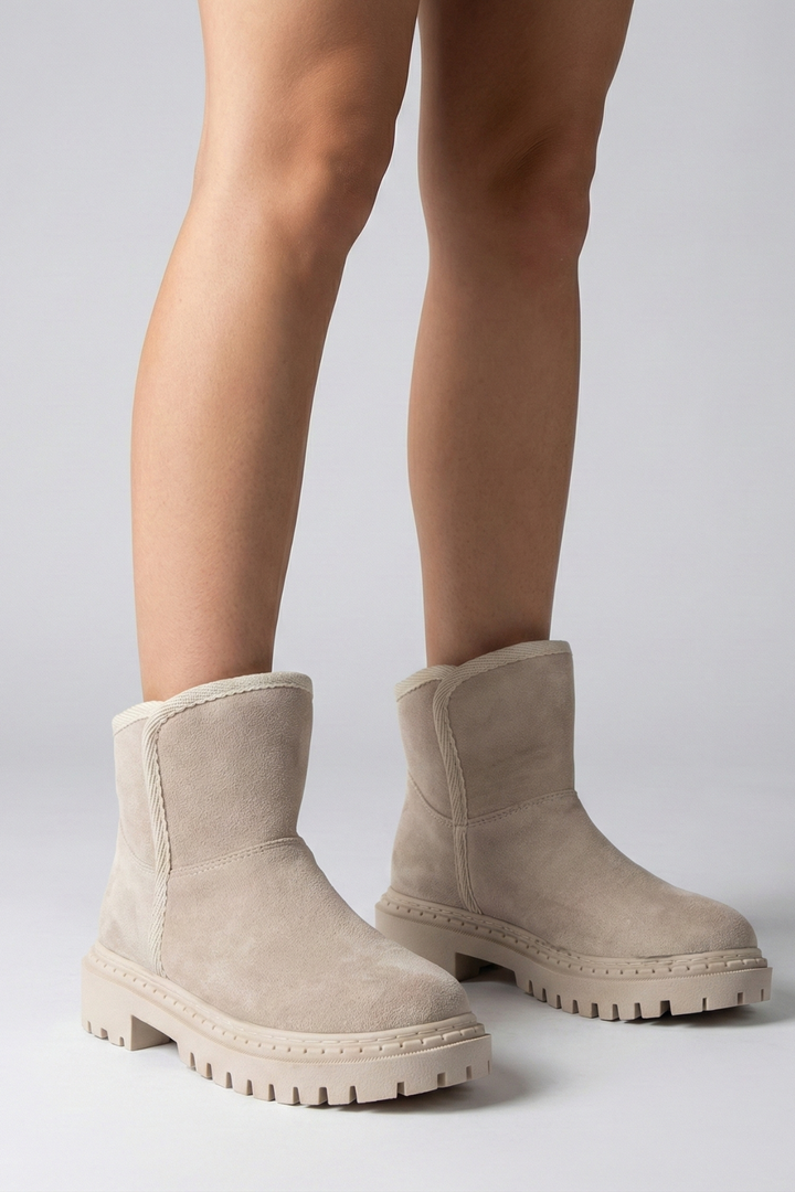 Gayen Kadın Süet İçi Tüylü Bej Bot