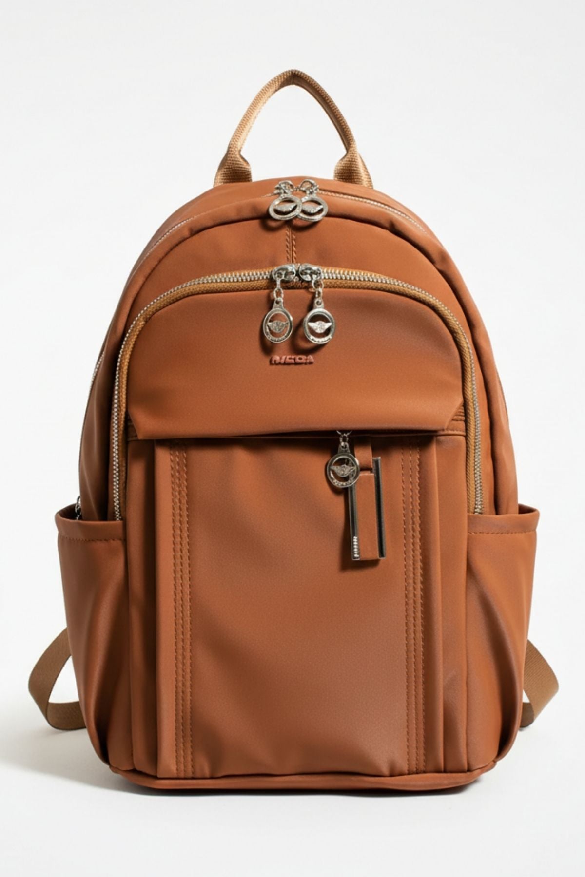 Button Kadın Saten Ayarlanbilir Askılı Sırt Çantası