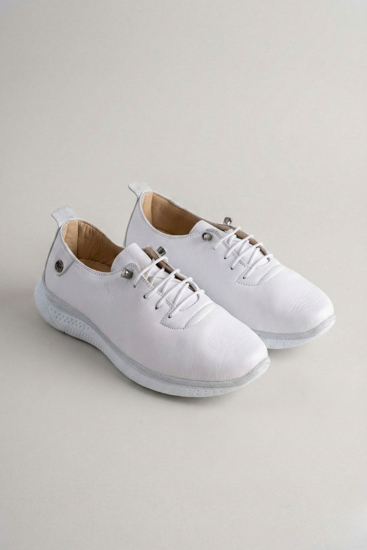 Leroy  Beyaz Hakiki Beyaz  Deri Kadın Ayakkabı
