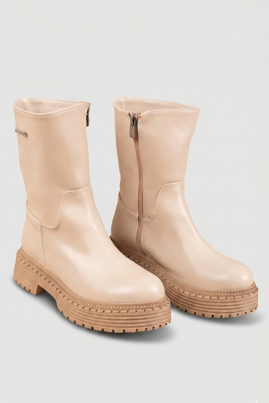 Pierre Cardin Anyek Kadın Kalın Tabanlı Bej Bot PC-52063