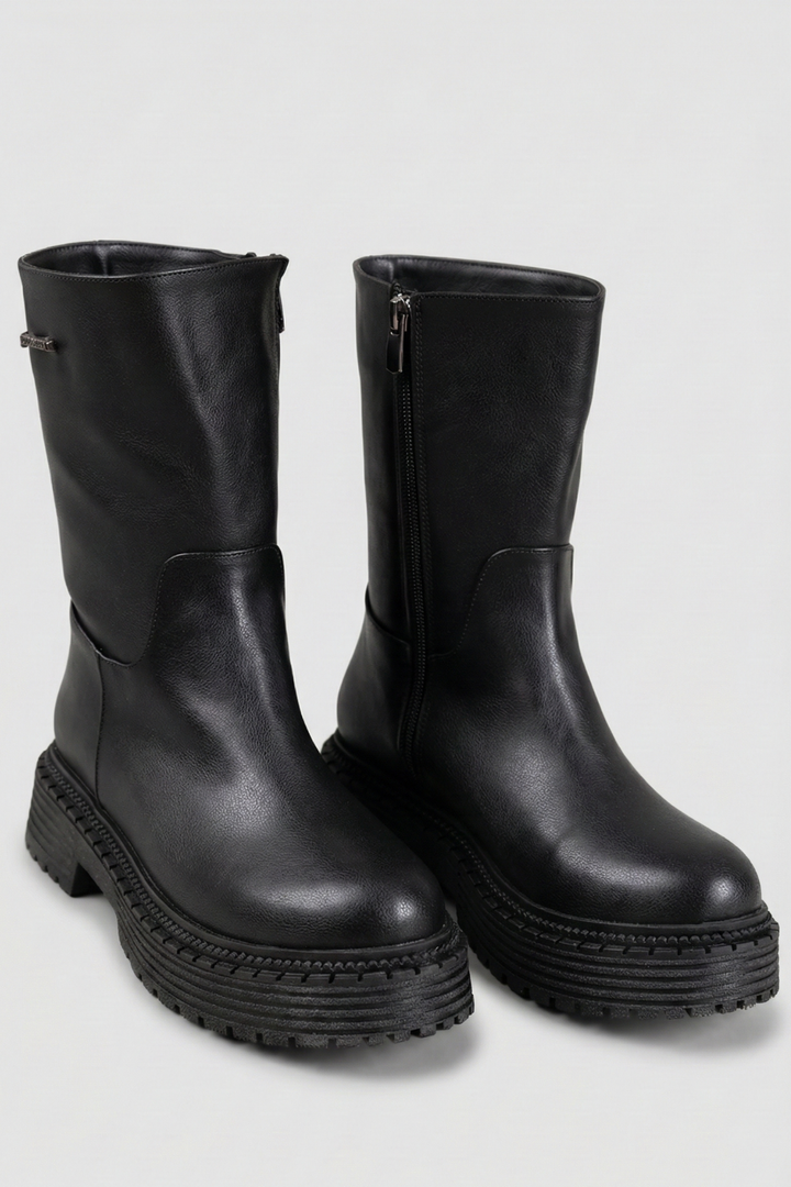 Pierre Cardin Anyek Kadın Kalın Tabanlı Siyah Bot PC-52063