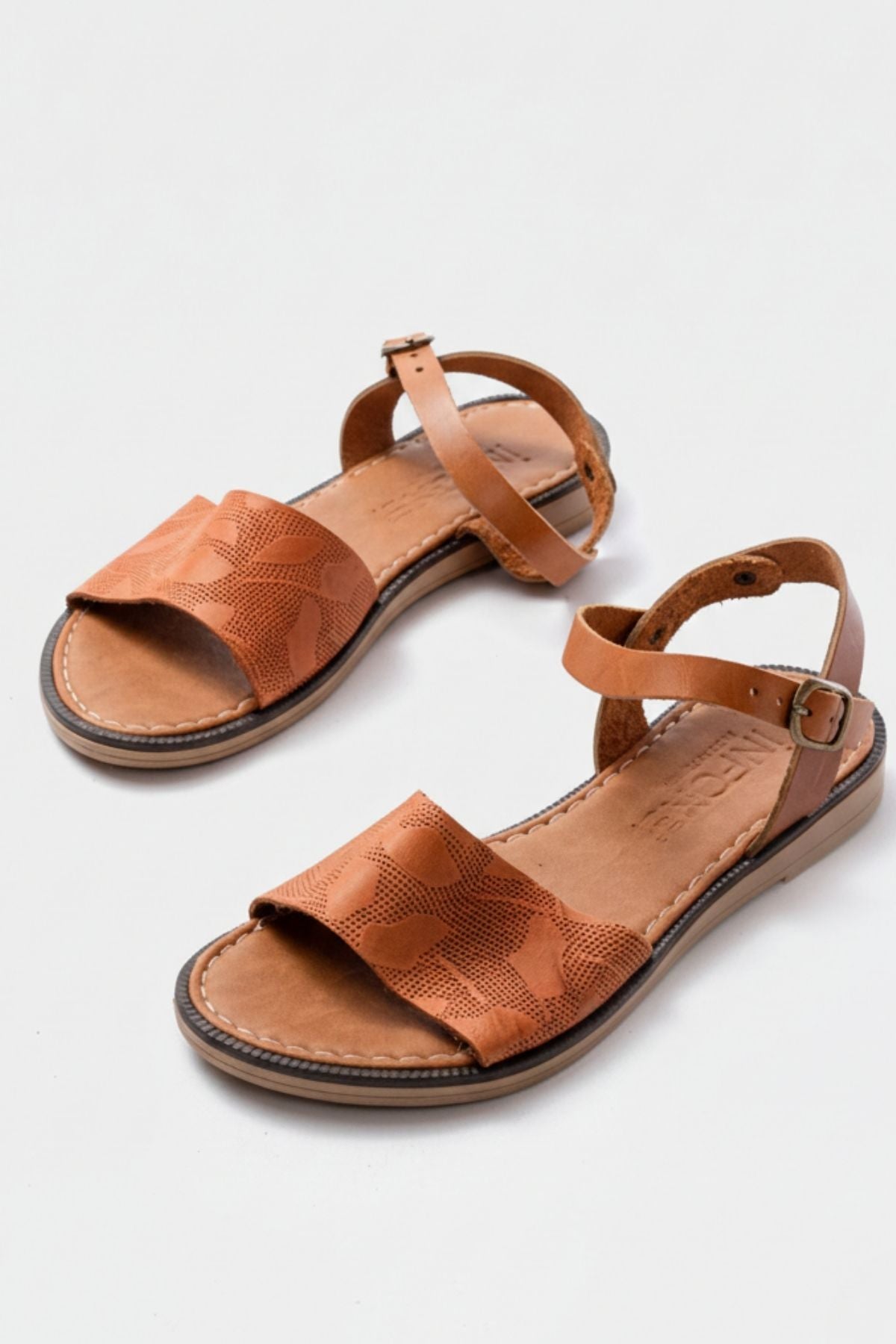 Beniksa Taba Hakiki Deri Kadın Sandalet