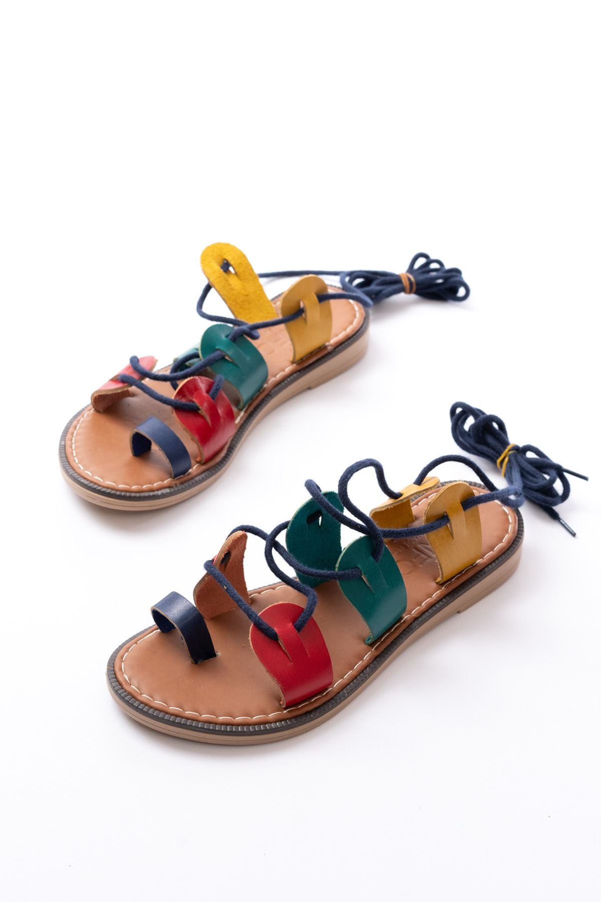 Evesty Multi Bilekten Bağlamalı Hakiki Deri Kadın Sandalet