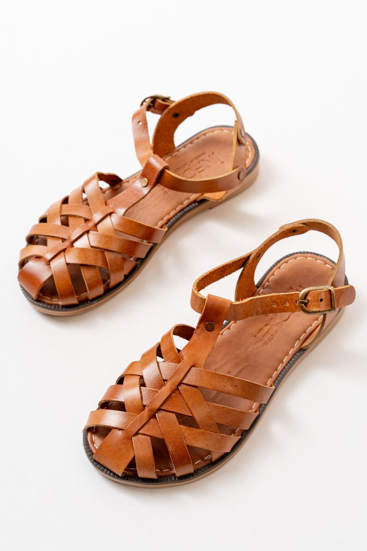 Matha Taba Hakiki Deri Kadın Sandalet