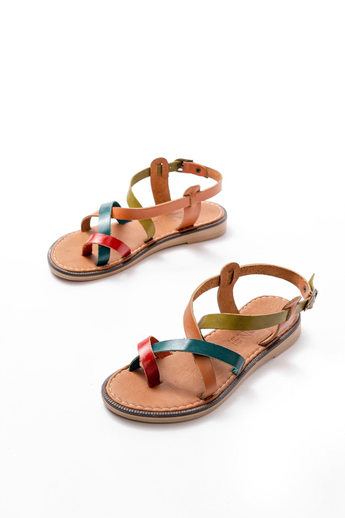 Ginery Multi Hakiki Deri Kadın Sandalet