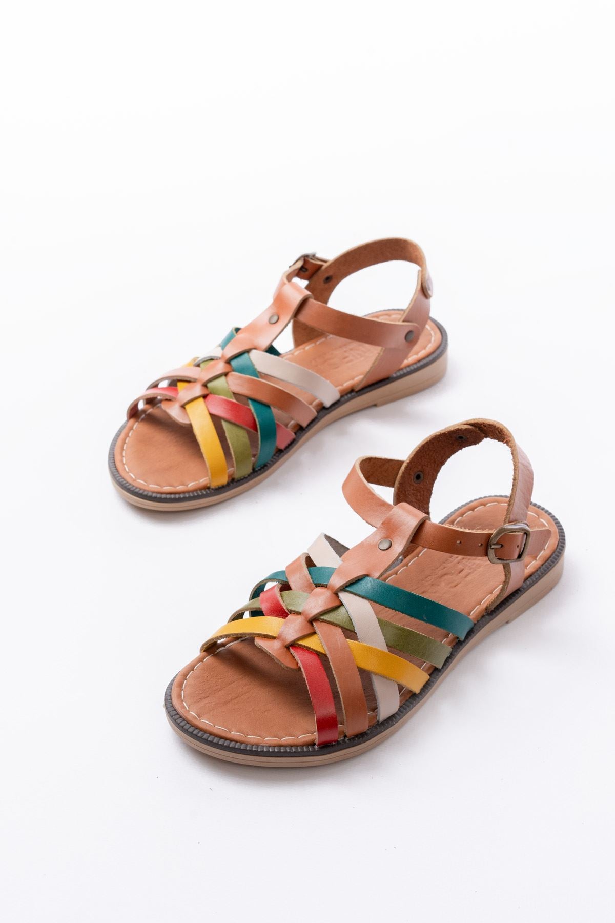Tushan Multi Hakiki Deri Taban Kadın Sandalet