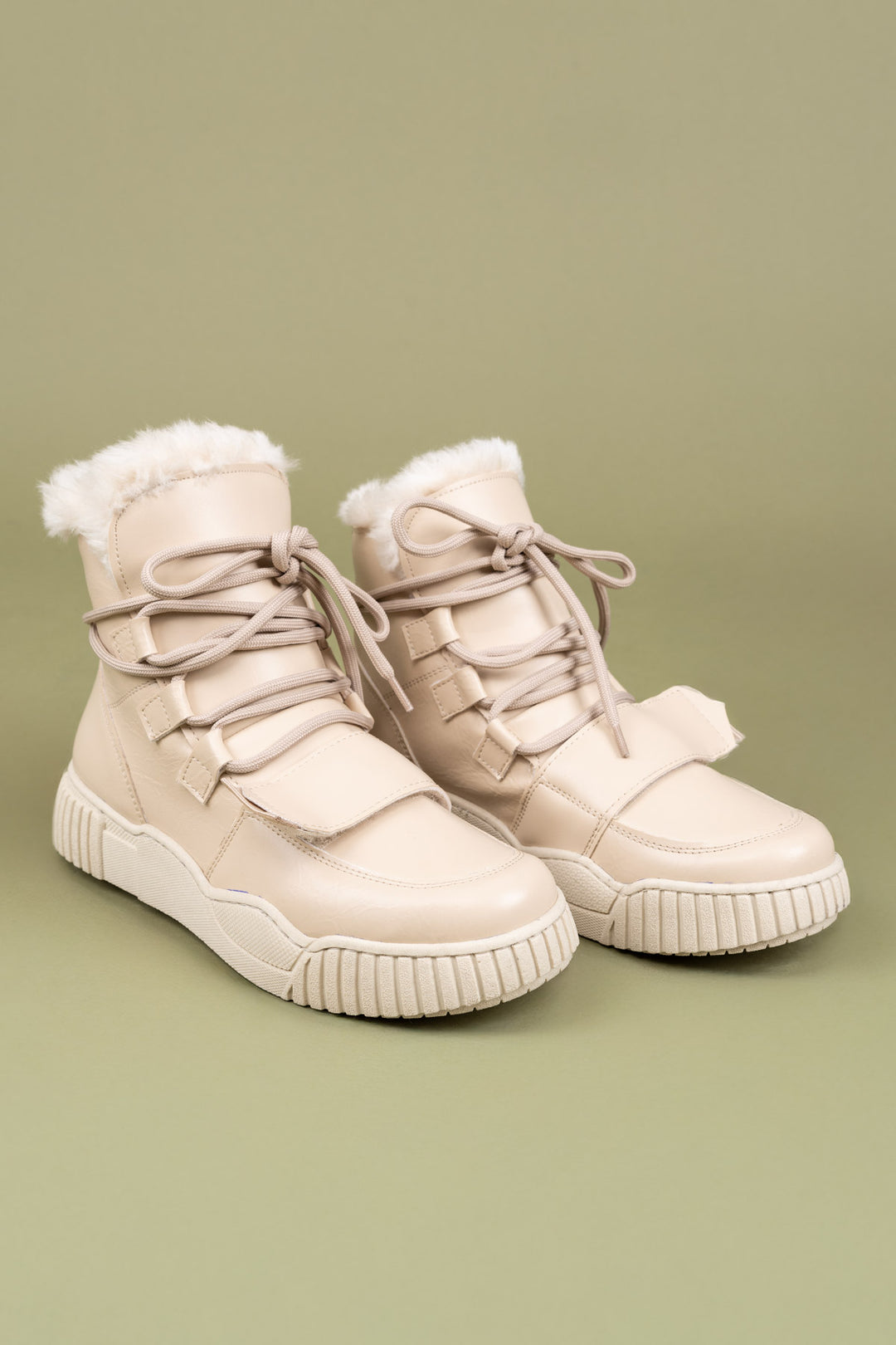 Zacun Kadın Kürklü Bej Bot