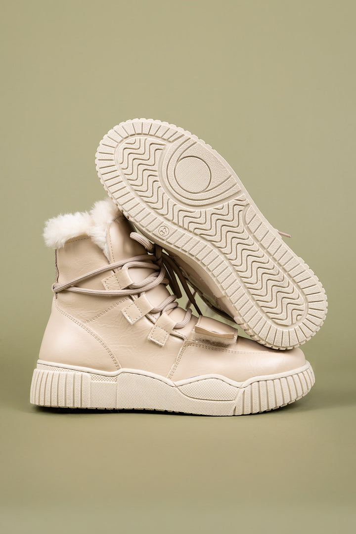 Zacun Kadın Kürklü Bej Bot