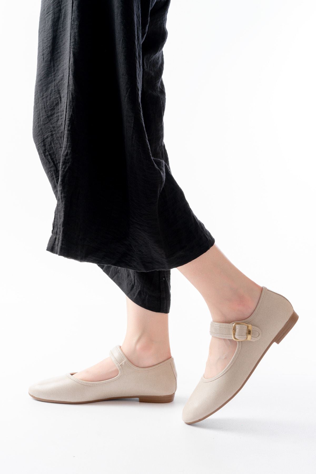 Darlave Bej Baretli Günlük Babet Ayakkabı