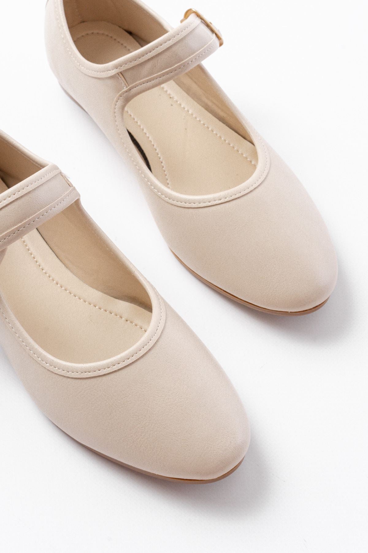 Darlave Bej Baretli Günlük Babet Ayakkabı