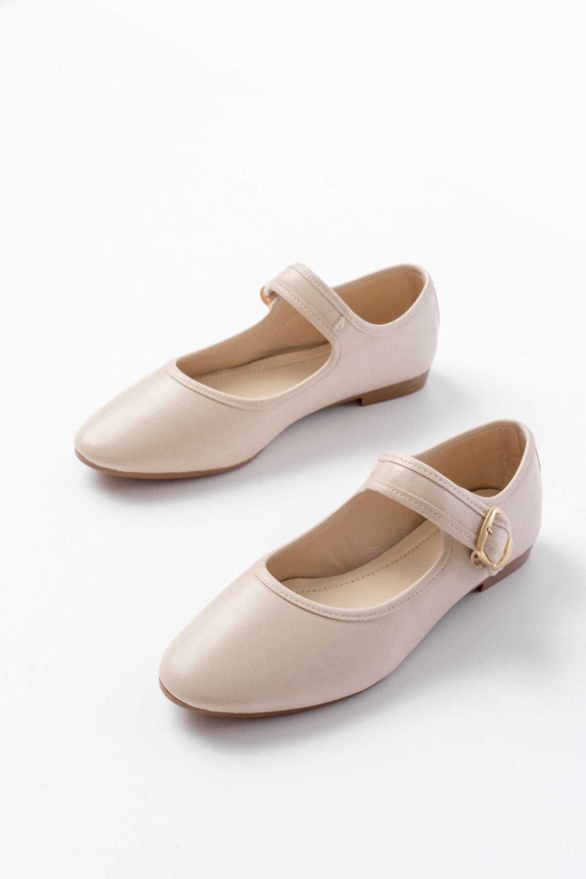 Darlave Bej Baretli Günlük Babet Ayakkabı