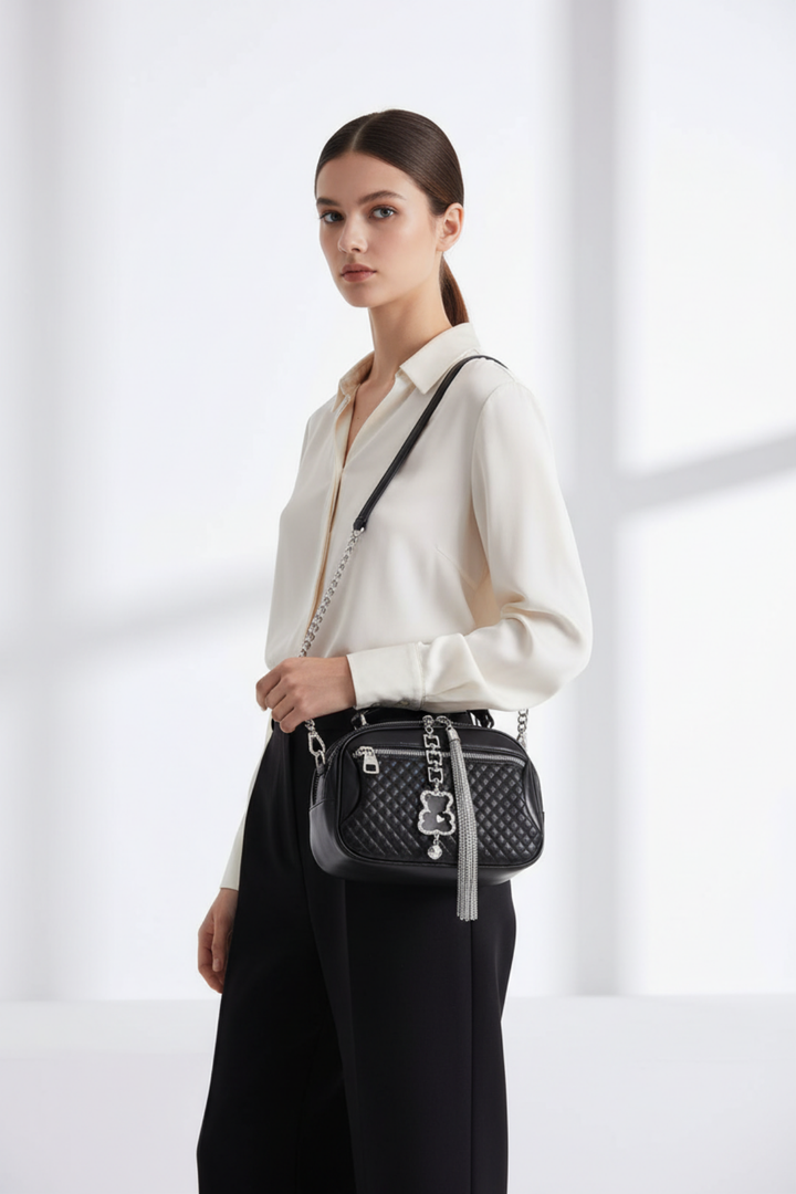 Henley Kadın Kapitone El Çantası ve Zincir Askılı Çapraz Çanta