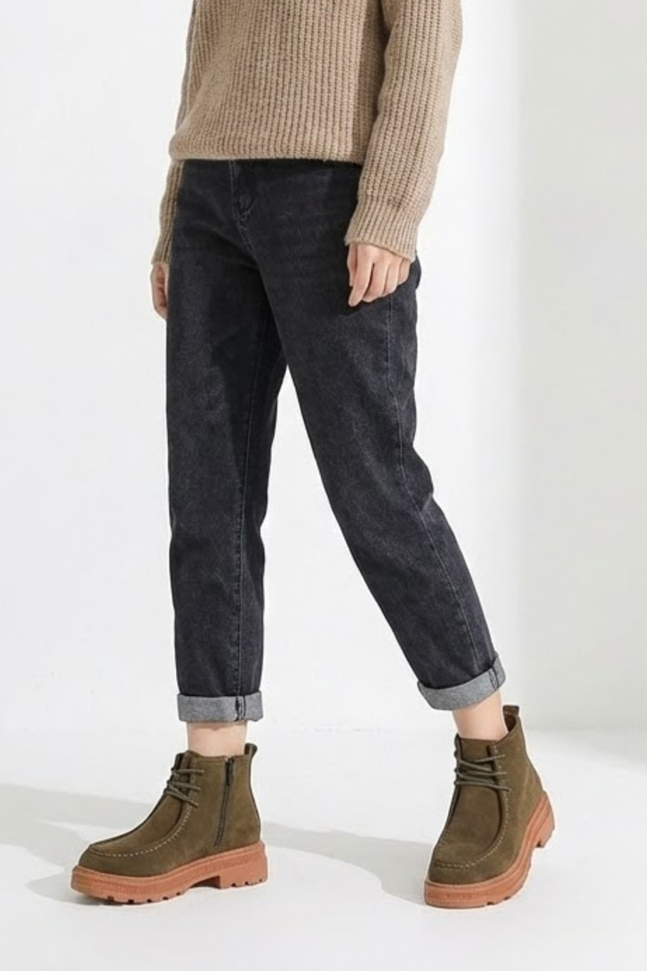 Juan Kadın Süet Haki Bağcıklı Bot