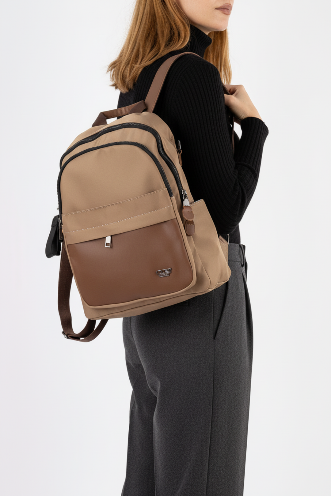 Tresse Kadın Sırt Çantası ve Omuz Çantası