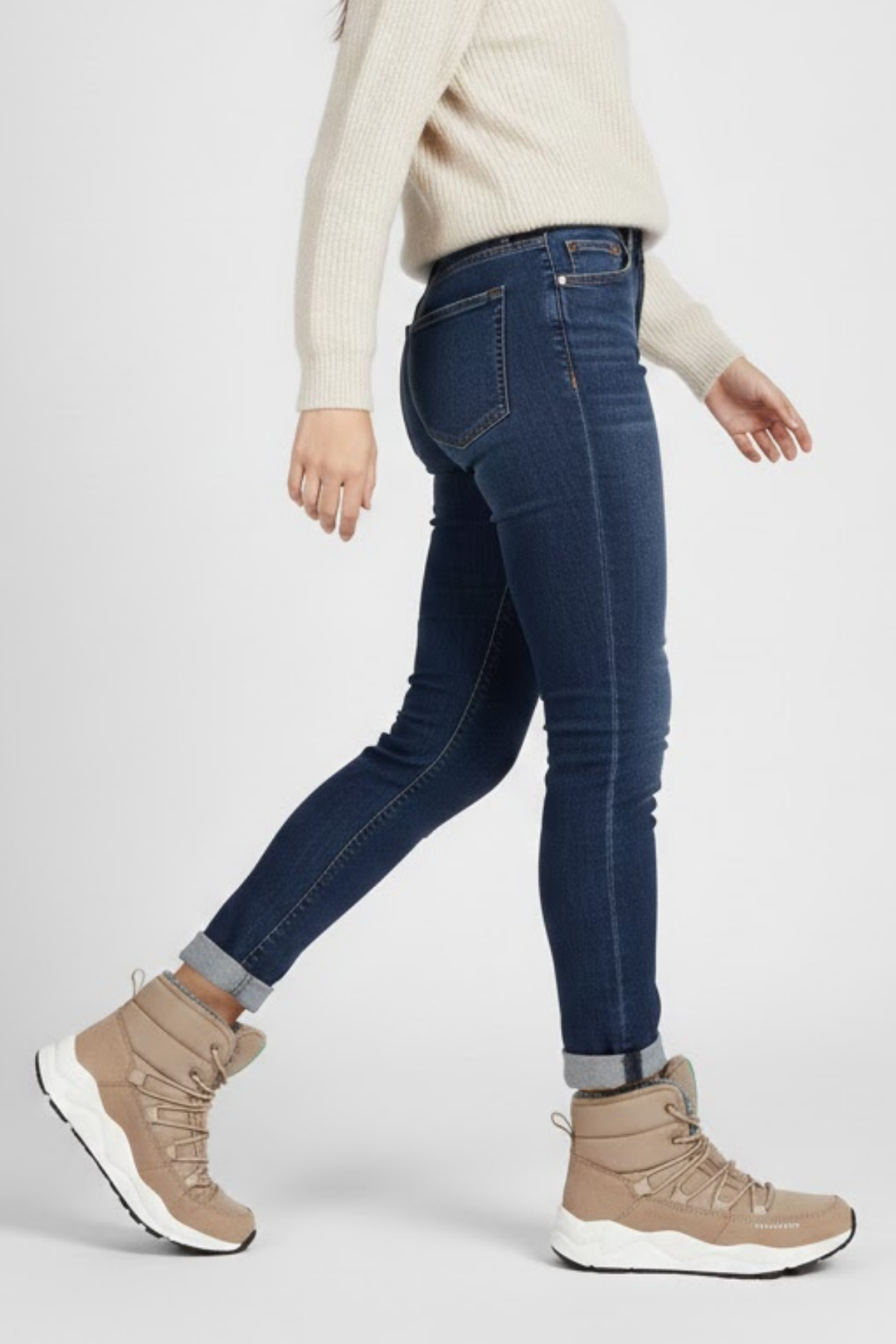 Benetton Ceri Kadın Paraşüt Kumaş Bej Bot BNI-11156