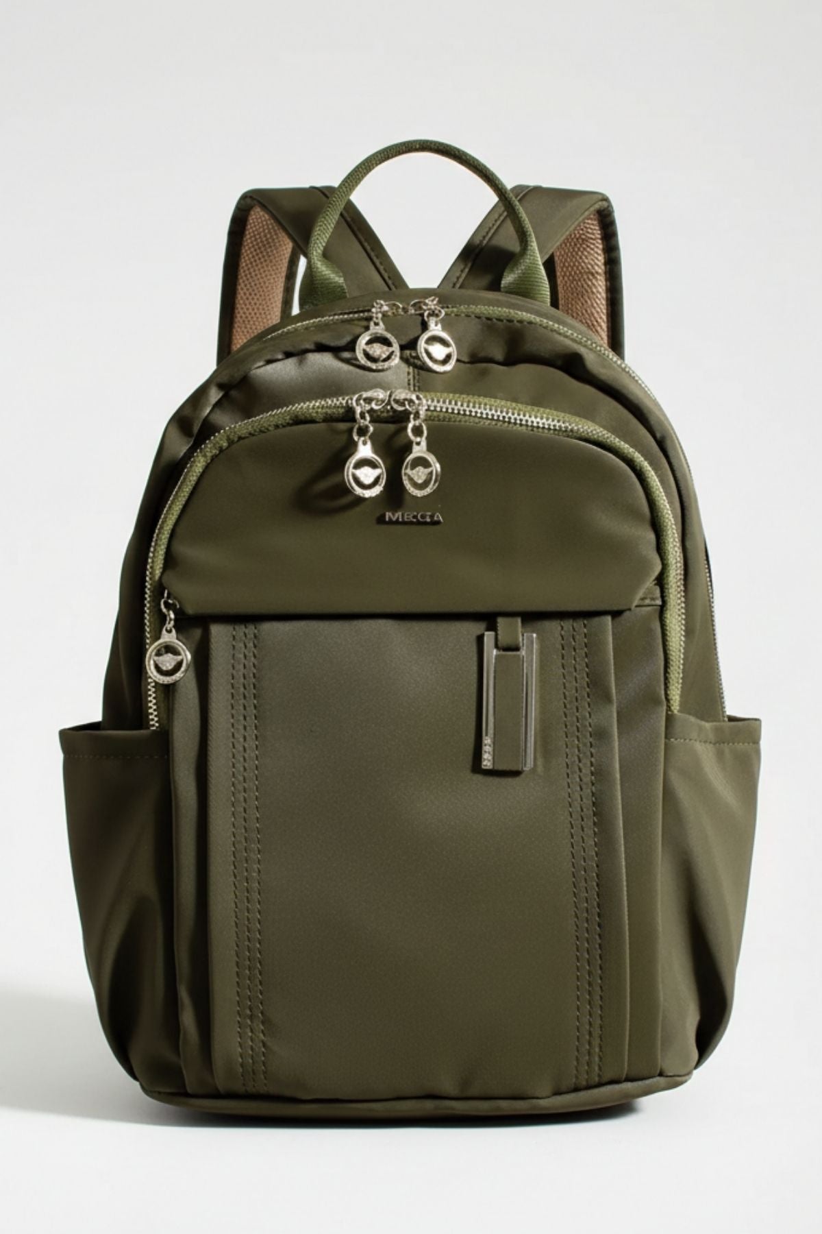 Button Kadın Saten Ayarlanbilir Askılı Sırt Çantası