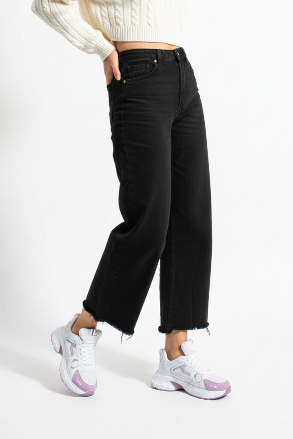 Hagrid Kadın Beyaz Lila Fileli Spor Ayakkabı