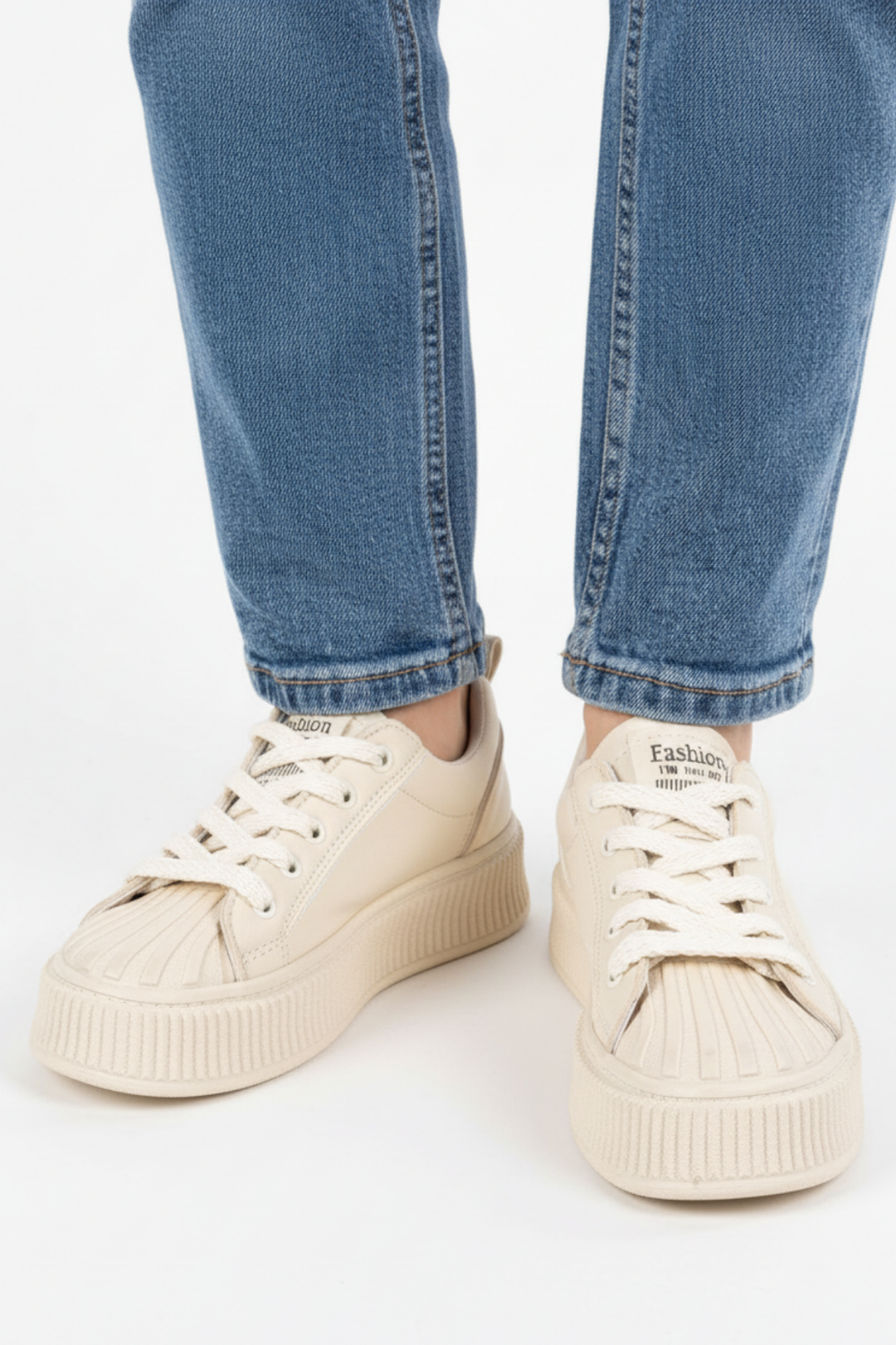 Belfas Kadın Bej Spor Ayakkabı