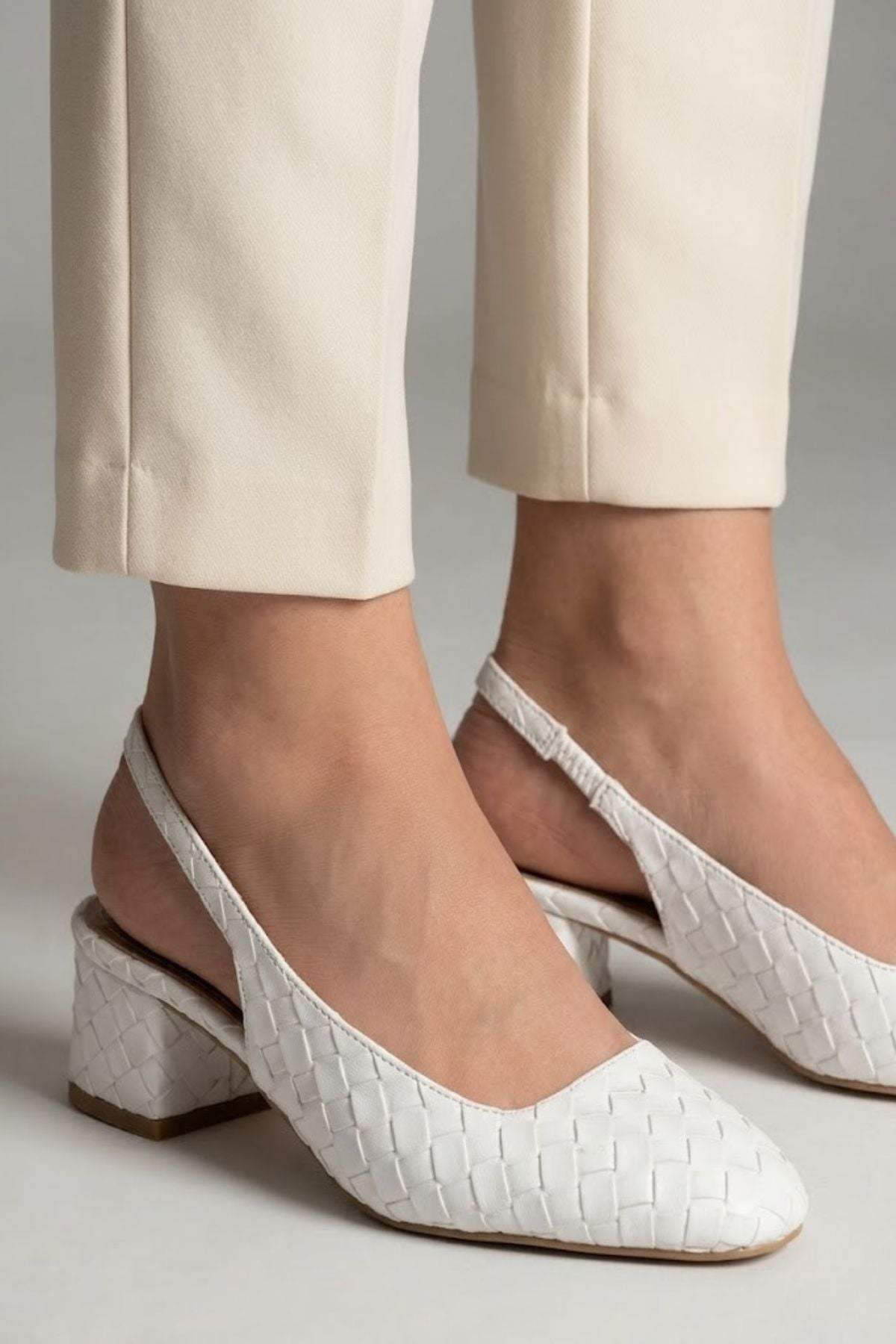 Dier Kadın Beyaz Topuklu Ayakkabı