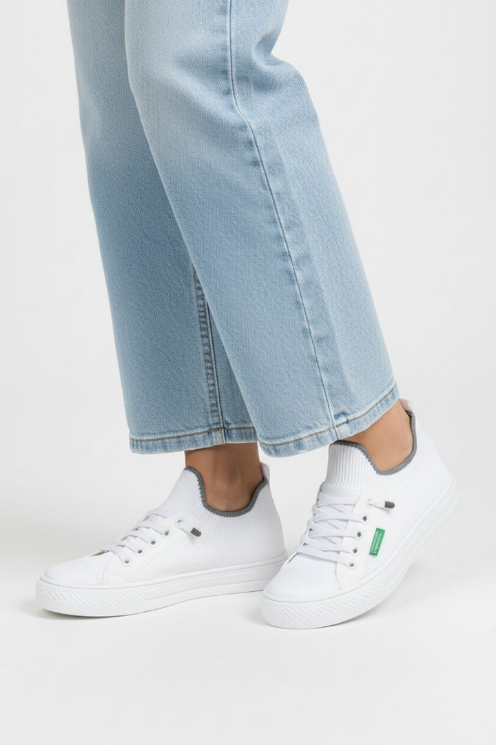 Benetton Yarde Kadın Beyaz Spor Ayakkabı BNI-10233