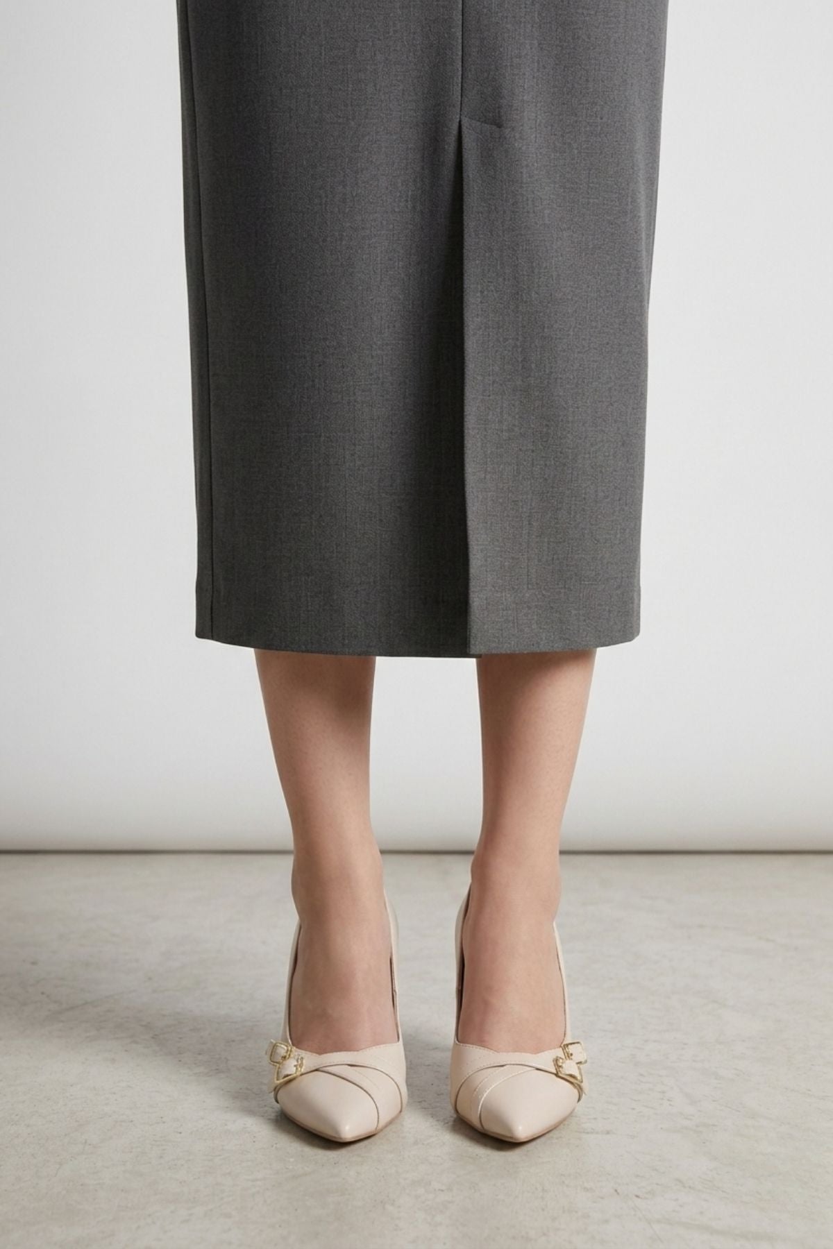 Wenda Kadın Bej Topuklu Ayakkabı