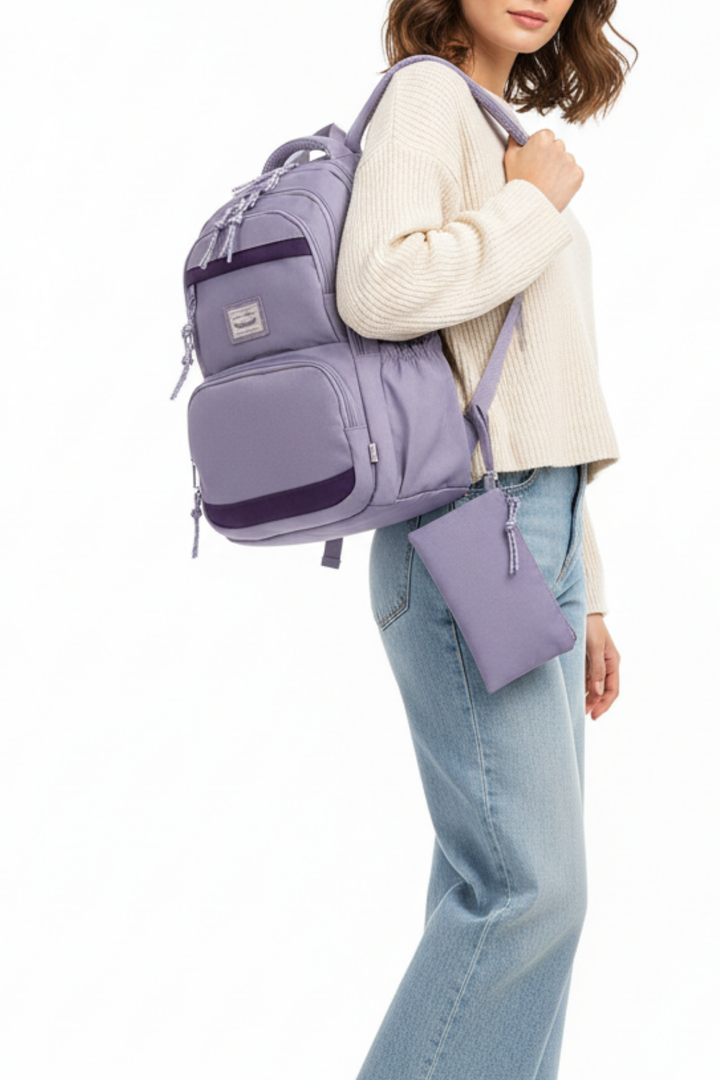 Larg Kadın Sırt Çantası - Küçük Çanta Hediyeli