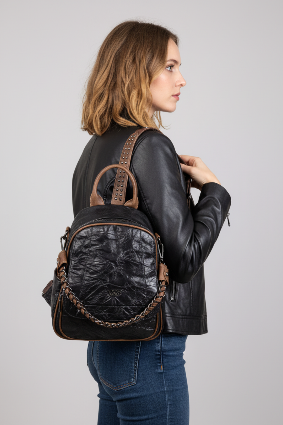 Subset Kadın Zincir Detaylı Sırt Çantası