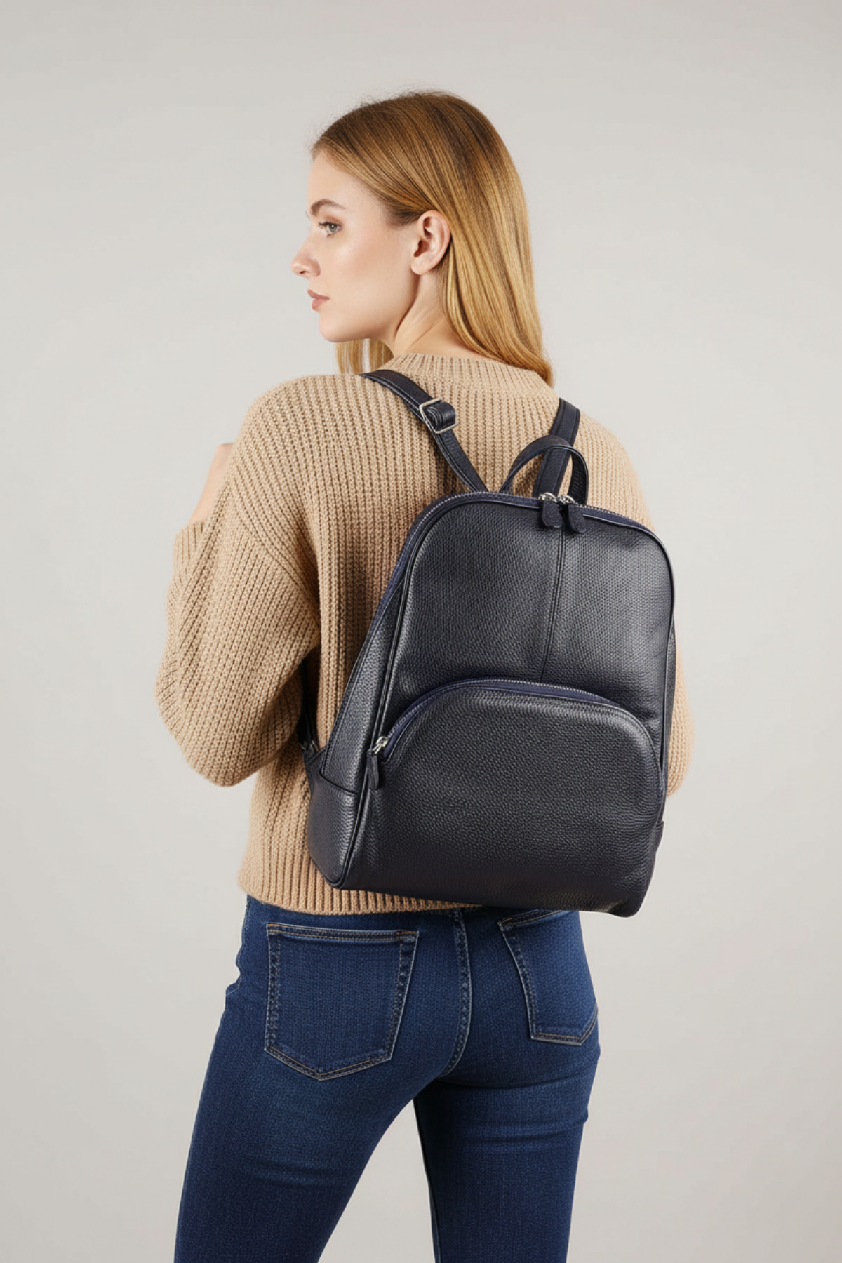 Flames Kadın Hakiki Deri Sırt Çantası