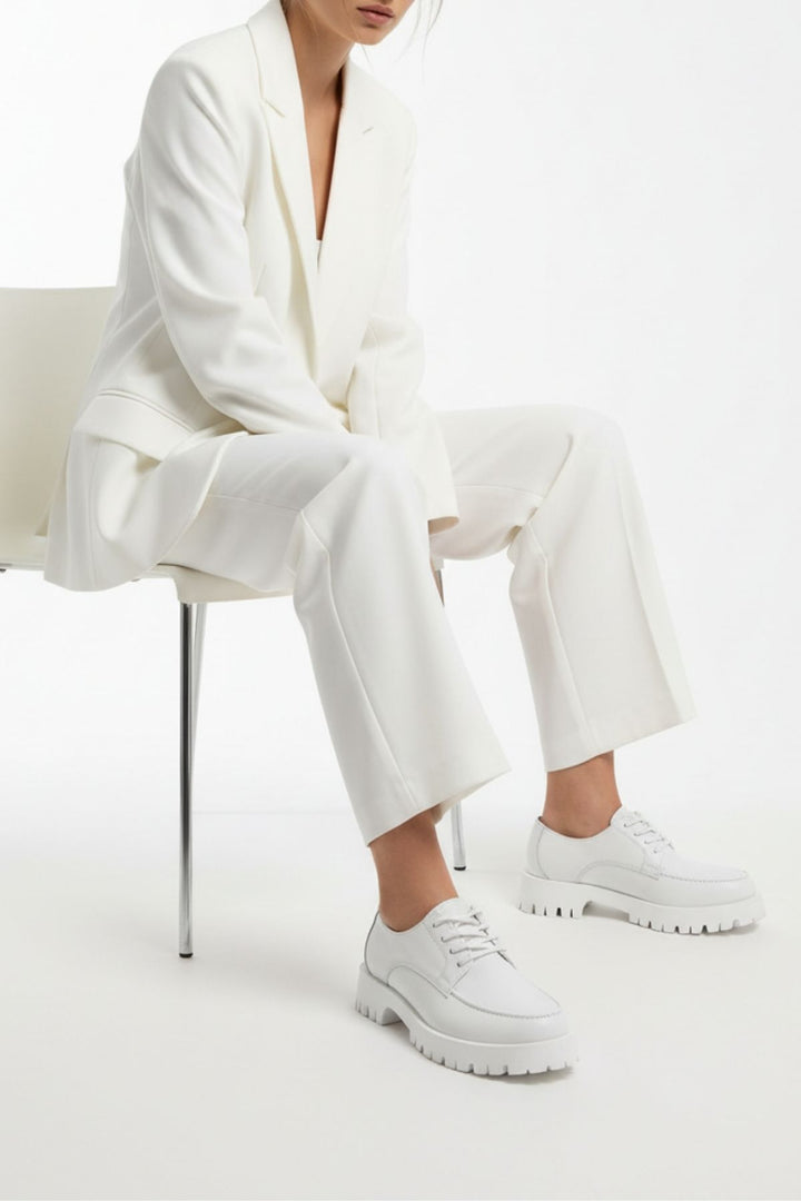 Donat Kadın Bağcıklı Beyaz Günlük Ayakkabı