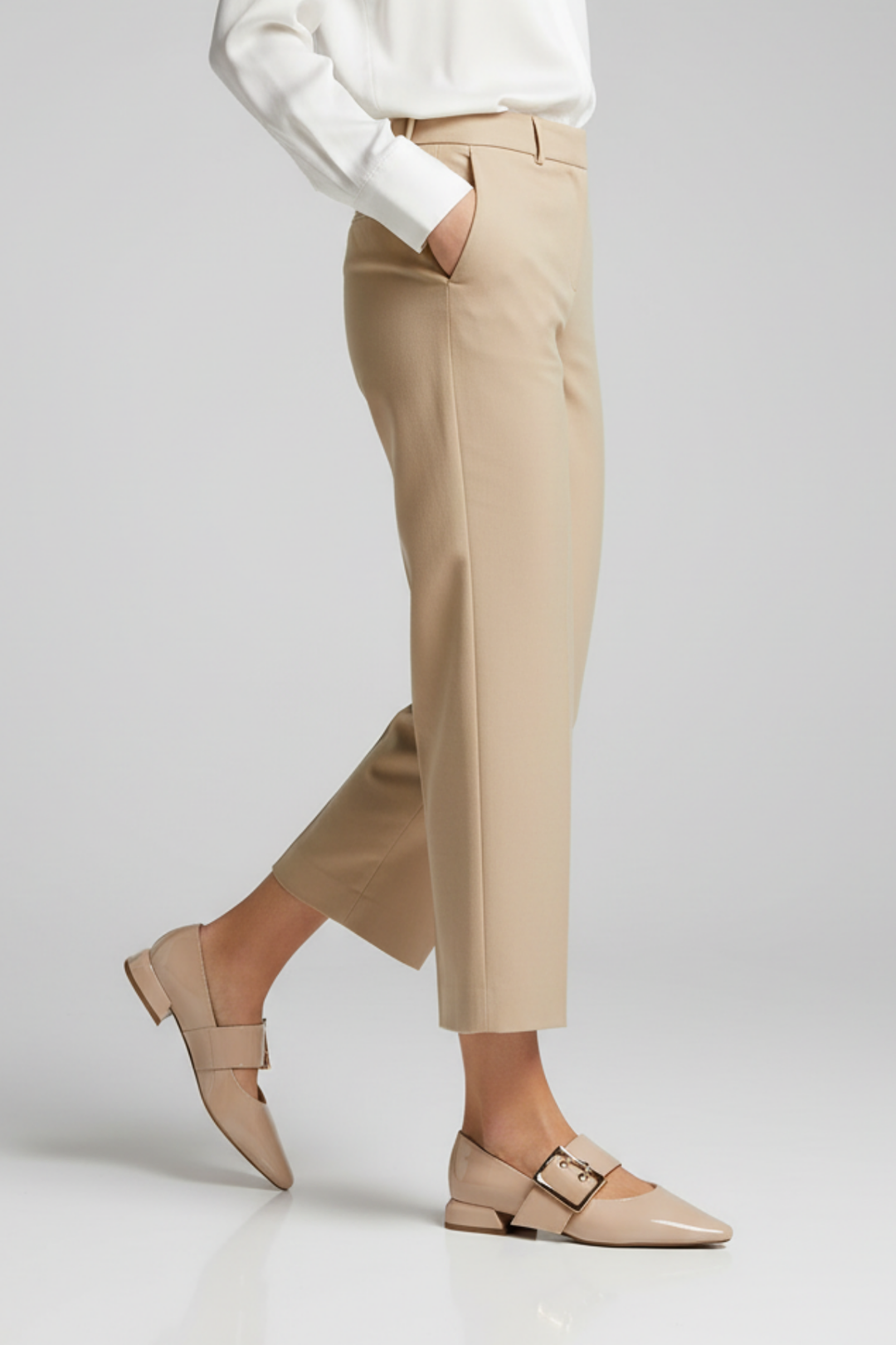 Devan Kadın Rugan Bej Babet Ayakkabı