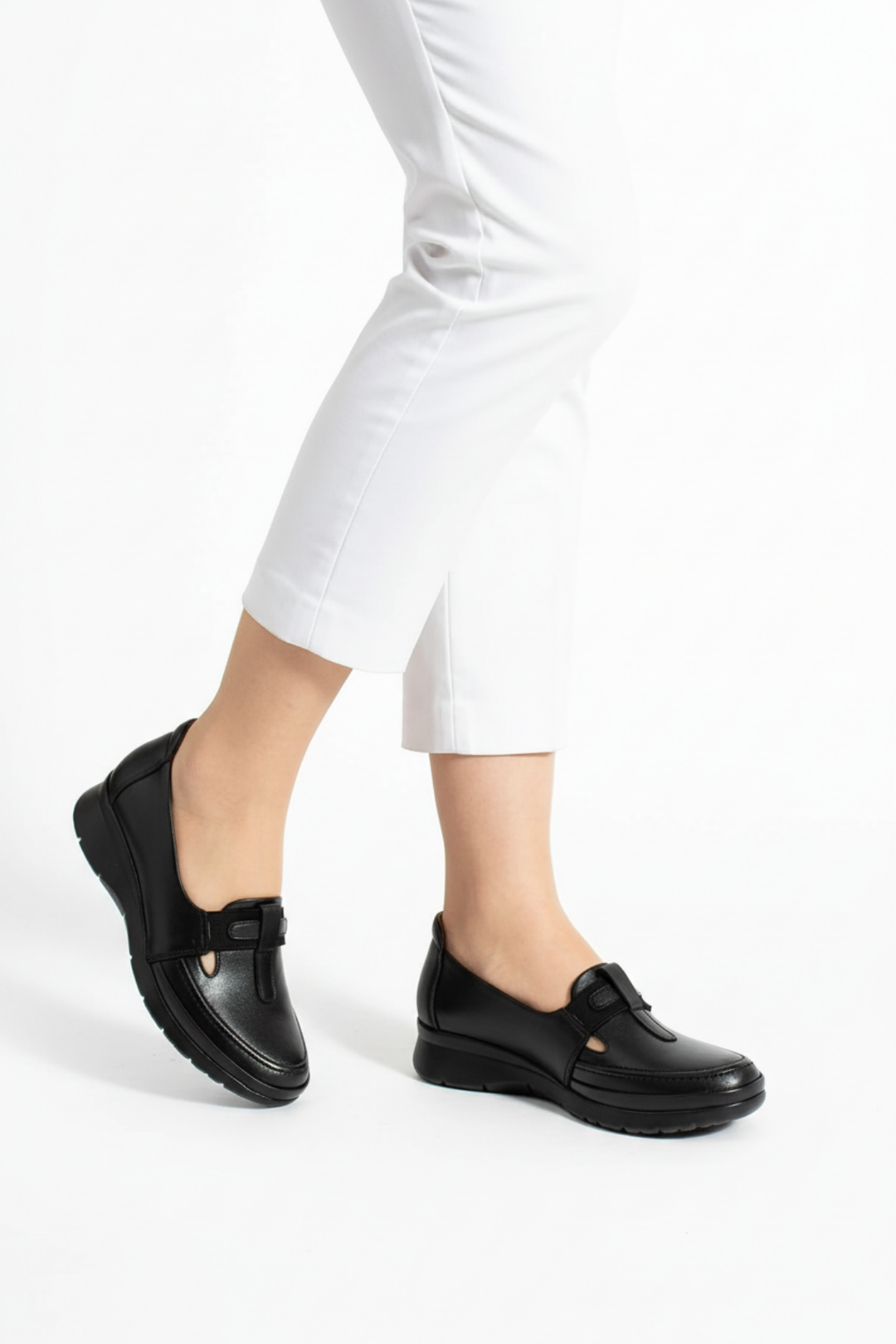 Adey Kadın Hakiki Deri Siyah Günlük Ayakkabı