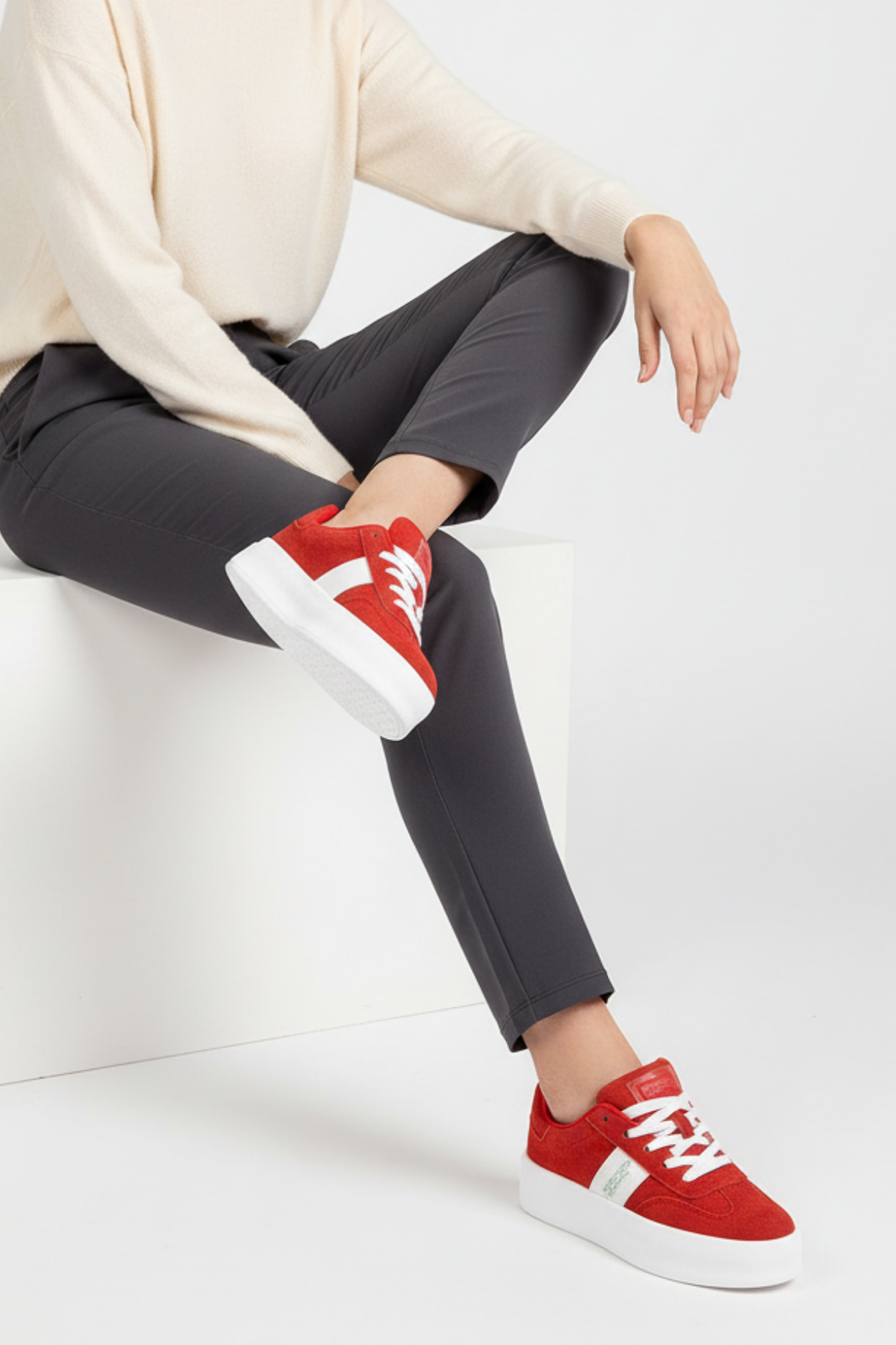 Benetton Hampton Kadın Kırmızı Spor Ayakkabı BNI-11241