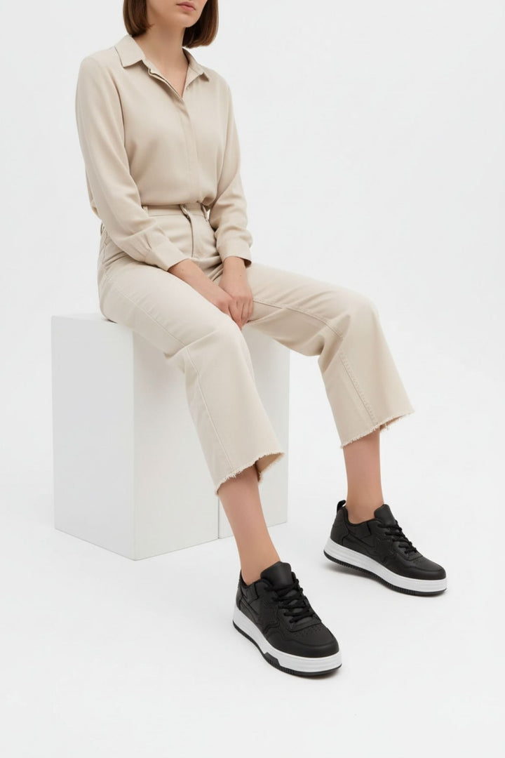 Belyan Kadın Siyah Spor Ayakkabı