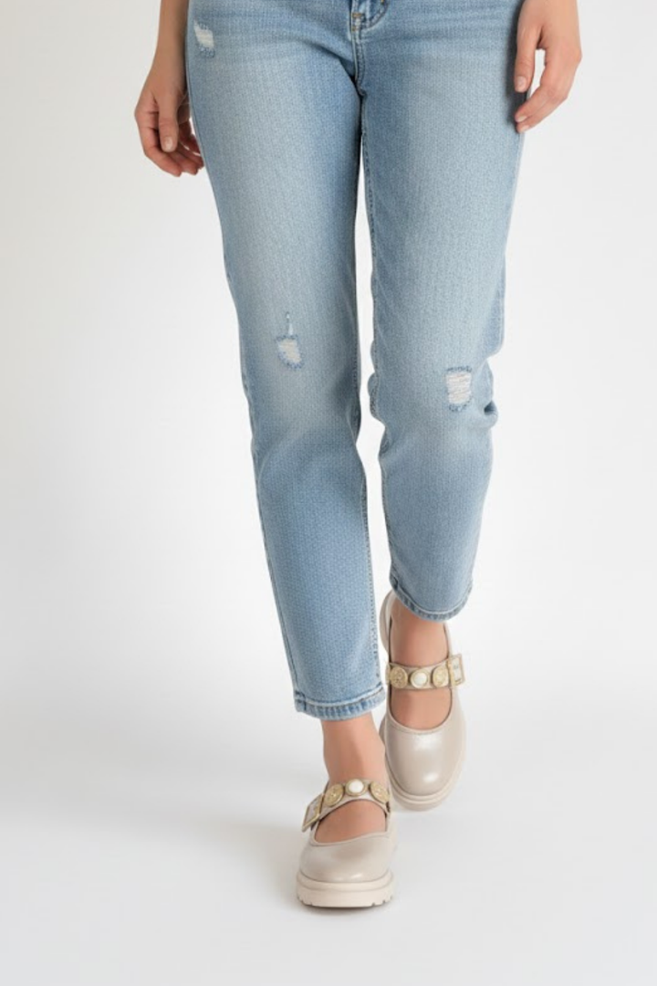 Okira Kadın Bej Rugan Tokalı Oxford Ayakkabı